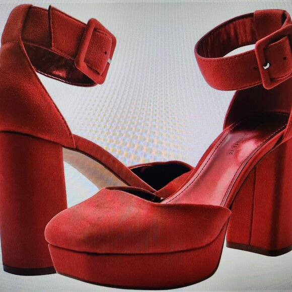 Marc Fisher "Naina 2" Platform Pumps. Medium Red. NIB. Size 11 - Picture 1 of 10